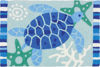 Picture of Blue Sea Turtle Jellybean® Accent Rug