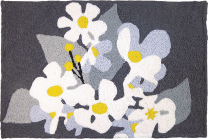 Picture of Daisies on Pewter  Jellybean Rug®