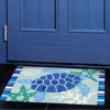 Picture of Blue Sea Turtle Jellybean® Accent Rug