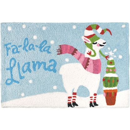Fa-La-La- Llama Jellybean Holiday Accent Rug