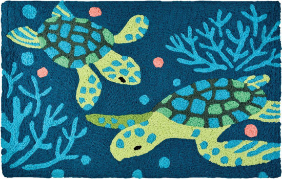 Picture of Deep Blue Sea Turtles  Jellybean Rug®