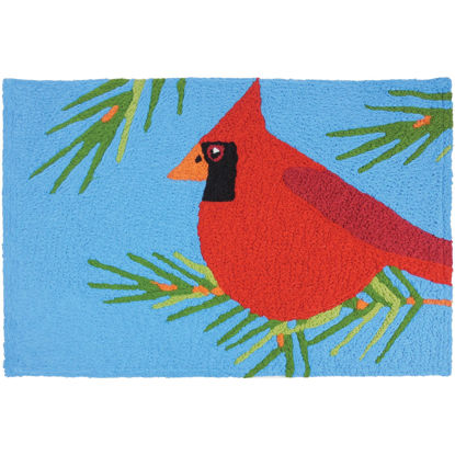 Picture of Cardinal Perched In Pines Jellybean Rug®
