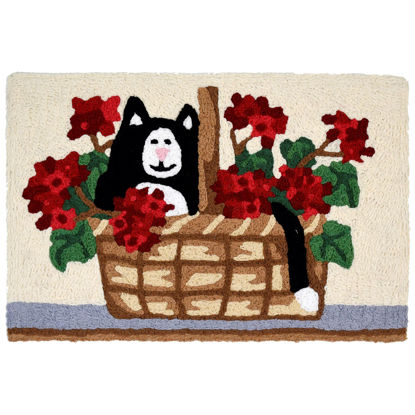 Picture of Kitty in Geranium Basket  Jellybean Rug®