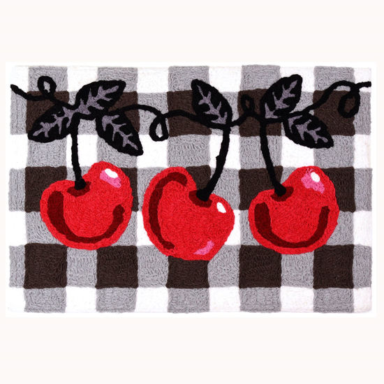 Picture of Cherries on Checks Jellybean Rug®