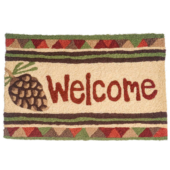 Picture of Pine Cone Welcome Jellybean Rug®
