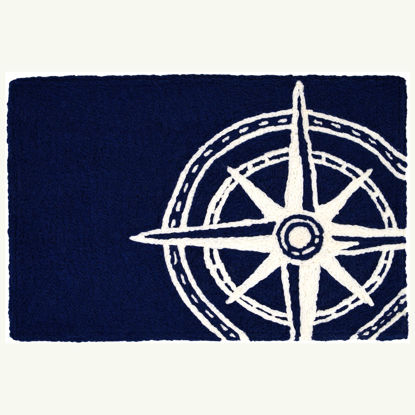 Picture of Navy Compass Jellybean Rug®