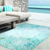 Picture of Coral Sea Aqua Homefires Micro-Suede Accent Rug