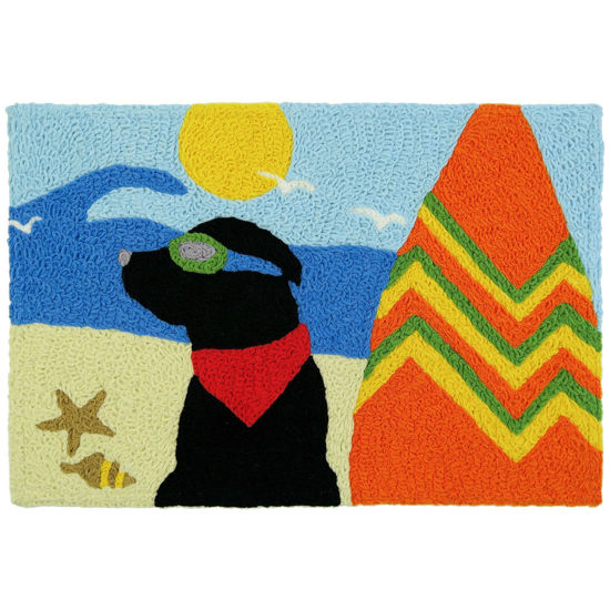 Picture of Surfer Dude Dog Jellybean Rug®