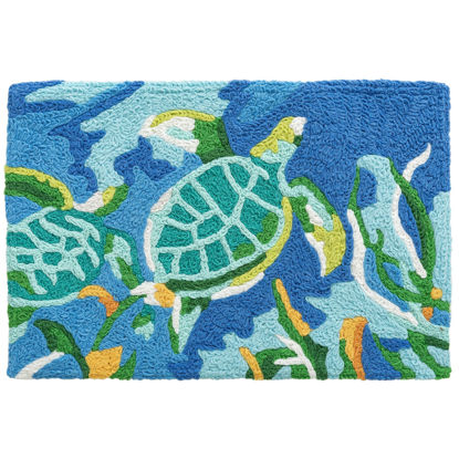 Picture of Turtles Swimming in Seaweed Jellybean Rug®