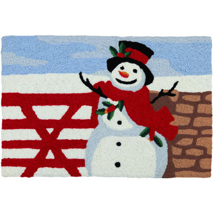 Picture of Snowman by the Fence Jellybean® Rug