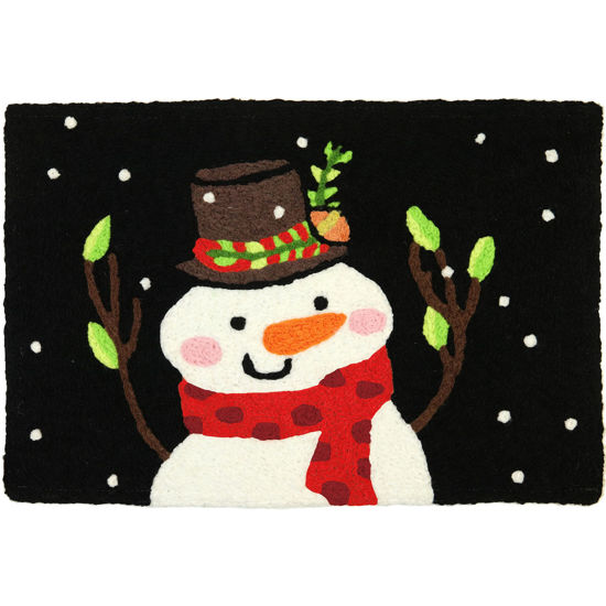 Picture of Snowman at Night Jellybean® Rug
