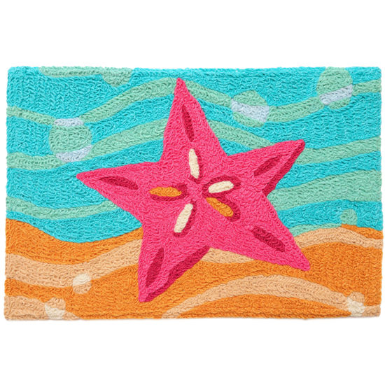 Picture of Pink Starfish & Bubbles Jellybean® Rug