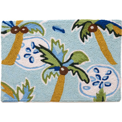 Picture of Tropical Palms & Sand Dollars Jellybean® Rug