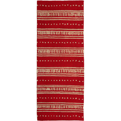 Picture of Moroccan Red Simple Spaces Rug