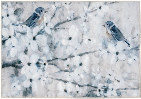 Picture of Spring Dogwoods & Songbirds Olivia's Home Rug