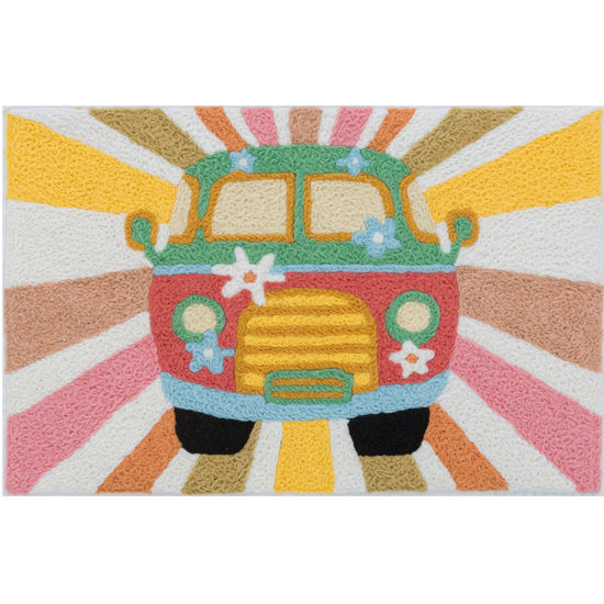 Picture of Peace, Love, Bug Jellybean® Machine Washable Accent Rug