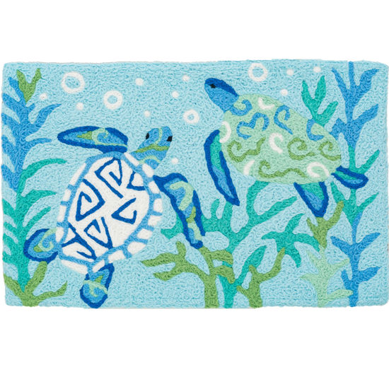 Picture of Colorful Sea Turtles Jellybean® Machine Washable Accent Rugs