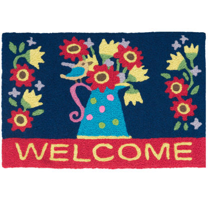 Picture of Welcome Watering Can ®Jellybean Machine Washable Accent Rug