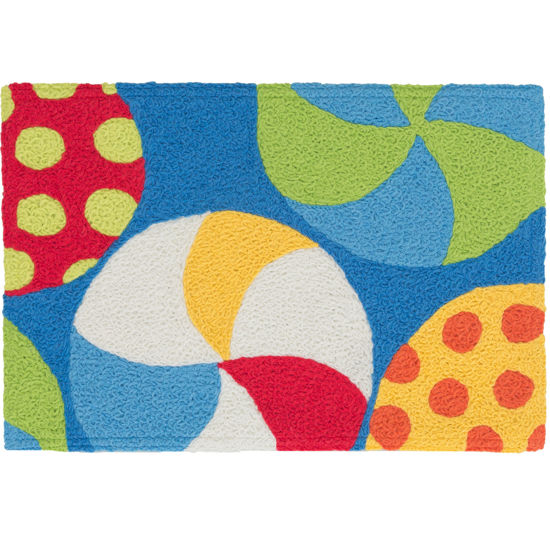 Picture of Beach Balls Machine Washable Jellybean® Accent Rug