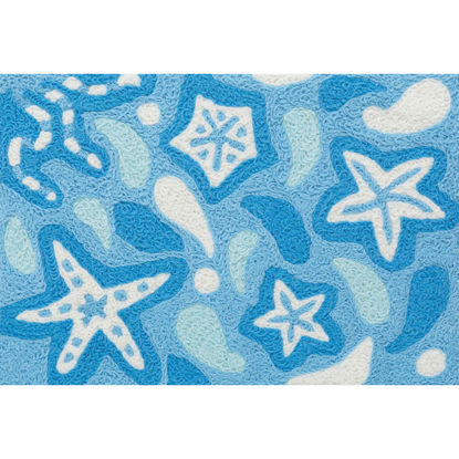 Picture of Swirling Starfish Machine Washable Jellybean®  Accent Rug