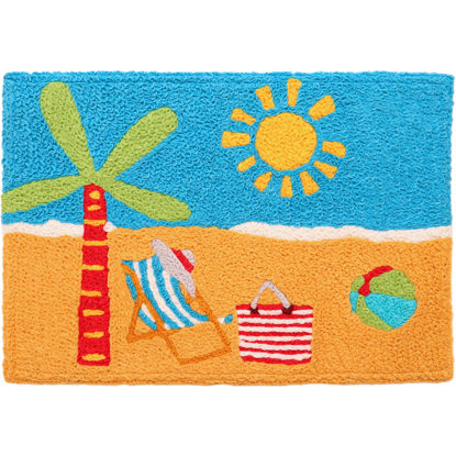 Picture of Beach Get Away Machine Washable Jellybean®  Accent Rug