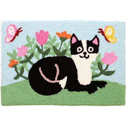Picture of Tuxedo Kitty Machine Washable Jellybean®  Accent Rug