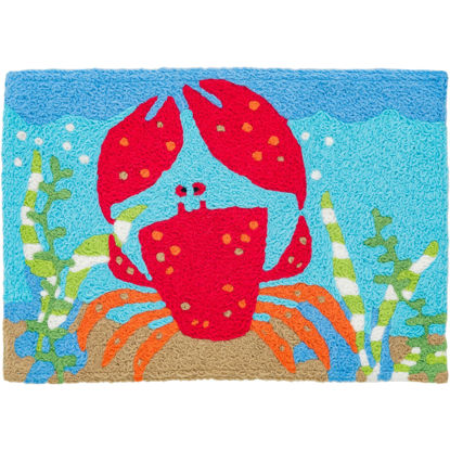 Picture of Happy Red Crab Machine Washable Jellybean®  Accent Rug