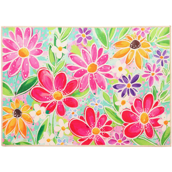Picture of Crystal Floral Garden Machine Washable Olivia's Home™  Accent Rug