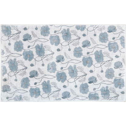 Picture of Blue Poppies Cozy Living Rug