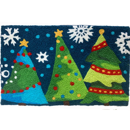 Picture of Holiday Trees at Night Jellybean Rug - NEW