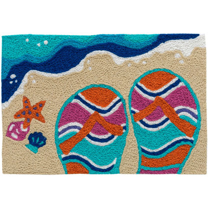 Picture of Stripey Strappy Sandals Jellybean® Accent Rug