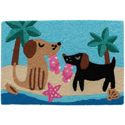 Picture of Pups on the Beach Jellybean® Accent Rug