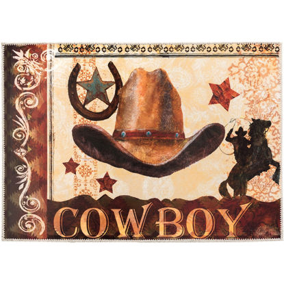 Picture of Cowboy Hat Machine Washable Olivia's Home™  Accent Rug