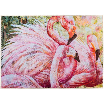 Picture of Flamingo Fancy Machine Washable Olivia's Home™  Accent Rug