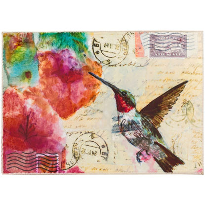 Picture of Hummingbird Airmail  Machine Washable Olivia's Home™  Accent Rug