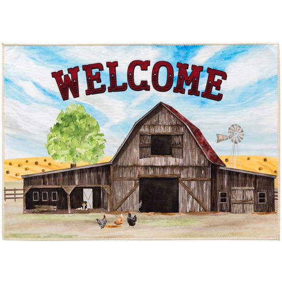 Picture of Welcome to the Ranch Machine Washable Olivia's Home™  Accent Rug