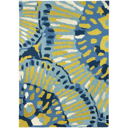 Picture of Gloriosa Blue Floral Homefires Hooked Area Rug (SALE ITEM)