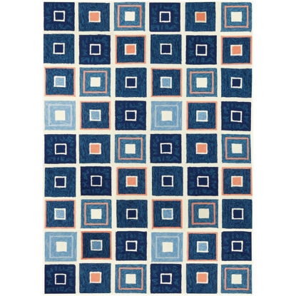 Picture of Beach Tiles Homefires Hooked Area Rug