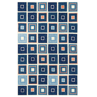 Picture of Beach Tiles Homefires Hooked Area Rug