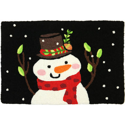 Picture of Snowman at Night Jellybean Accent Rug