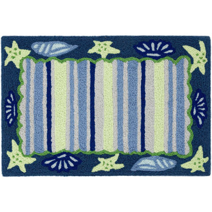 Picture of Shells and Stripes Jellybean Accent Rug