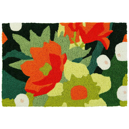 Picture of Stained Glass Floral Jellybean Accent Rug