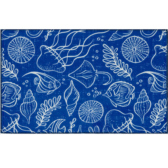 Picture of Sea Life Pattern Olivia's Home Accent Rug