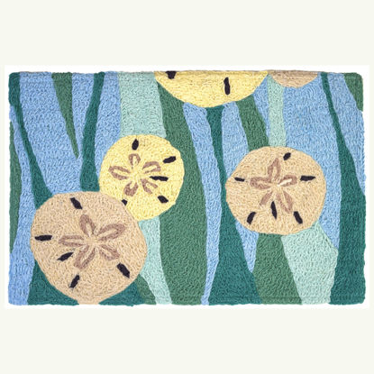 Picture of Sand Dollars & Waves Jellybean Accent Rug