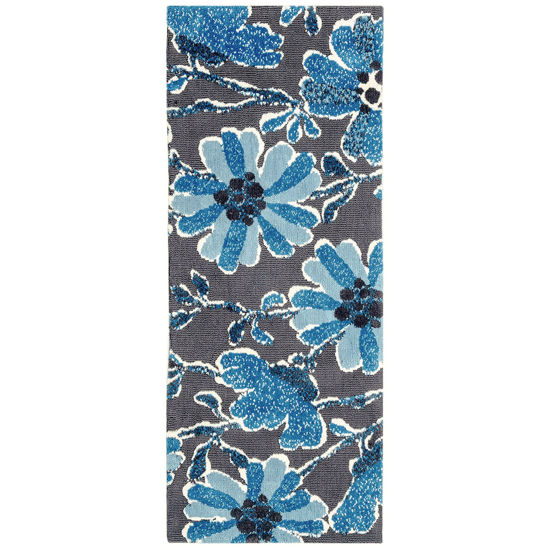 Picture of Indigo Cornflowers Simple Spaces Accent Rug