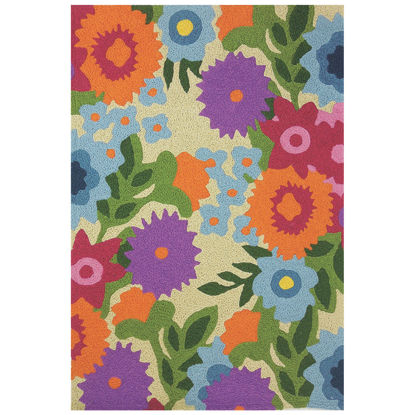 Picture of Flowery Garden Jellybean Home & Garden Area Rug