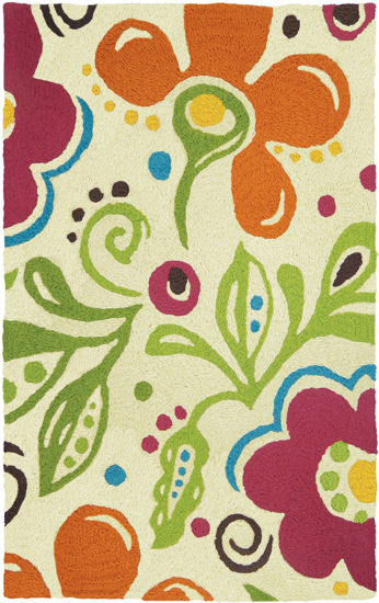 Picture of Fab Floral Jellybean Home & Garden Area Rug 58" x 78"