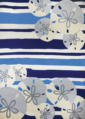 Picture of Sand Dollars on Blue Stripes