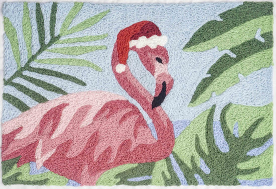 Picture of Festive Flamingo Jellybean Holiday Rug